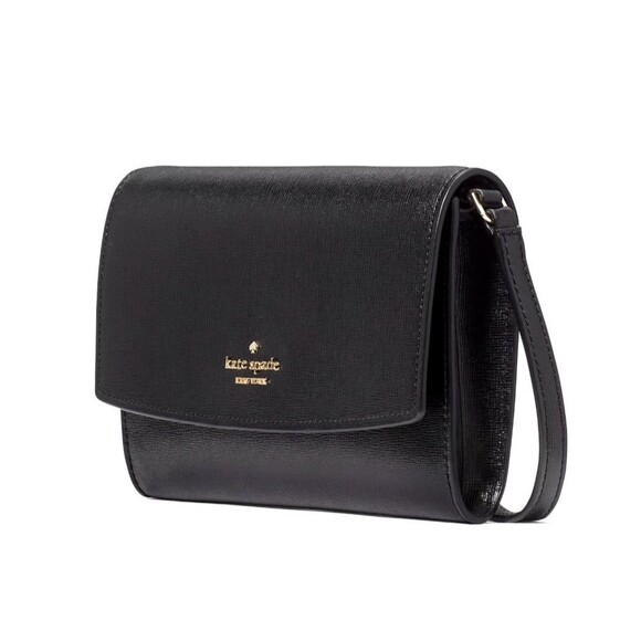 New Kate Spade Perry Leather Crossbody Black - Picture 2 of 5